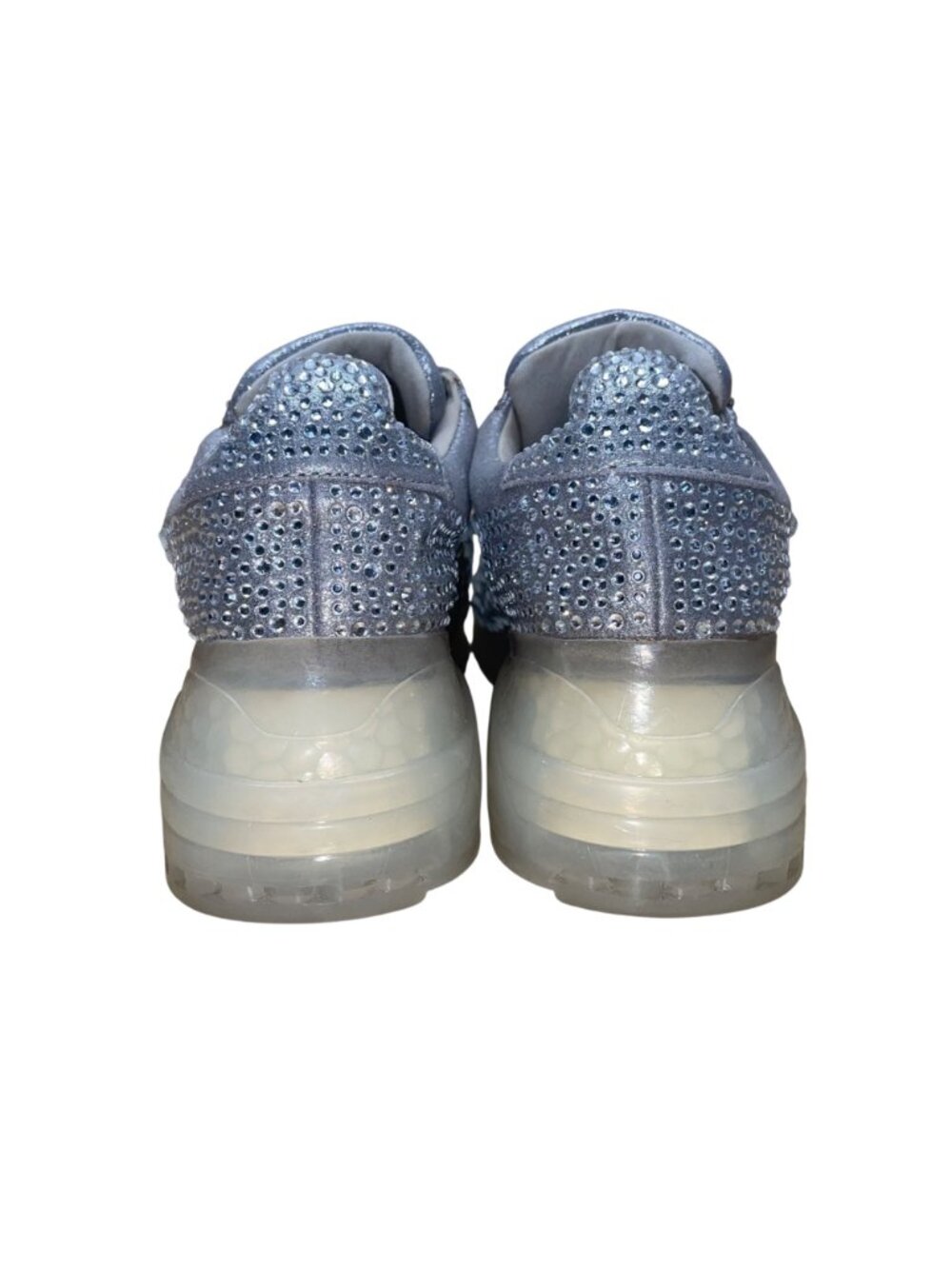 Steve Madden Women’s Silver Sparkle Rhinestone Embellished Carissa Sneakers 7.5M - Picture 8 of 10